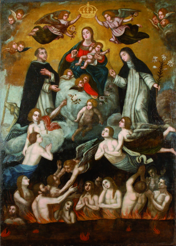 SOLETO - Madonna del Rosario con S. Domenico e S. Chiara